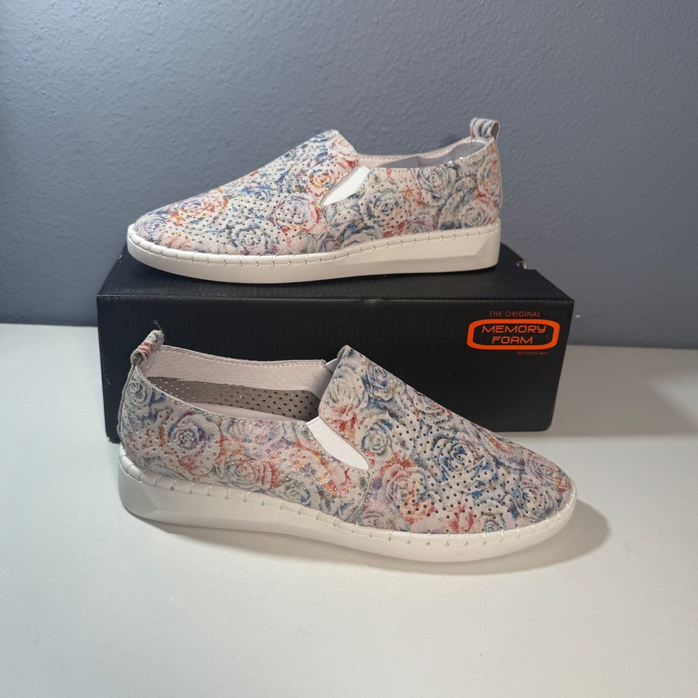 Bernie Mev TW98 Sneakers Women 40 Floral New Memory Foam Slip On Perforated